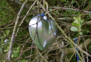 A silver heart in the trees of Lovewood