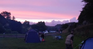 Sunset over Cloud Farm in Devon