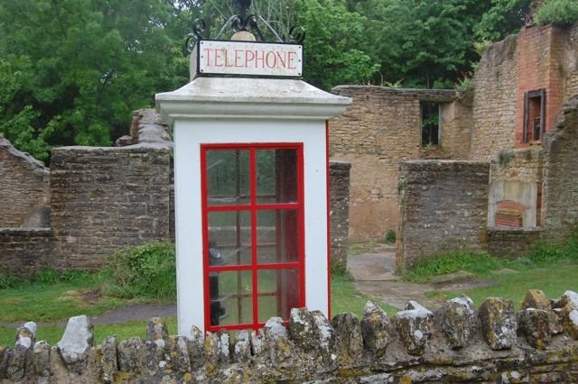 phone box at Tyneham