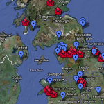 Cath and Math Camping Map including campsites with campfires in the UK