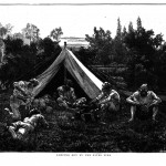 Vintage camping by the river