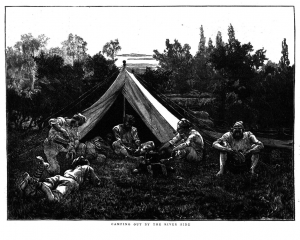 Camping out by the riverside 1873