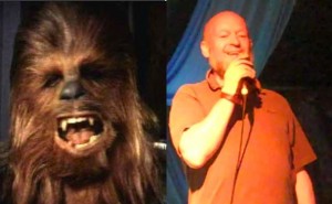 Chewbacca and Michael Eavis