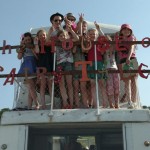 Doctor Who Matt Smith at Glastonbury with the girls of the House of Fairy Tales