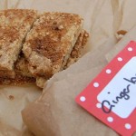 Gingerbread in its brown wrapping paper with a hand-drawn label