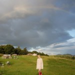 A rainbow over Comrie Crieff campsite