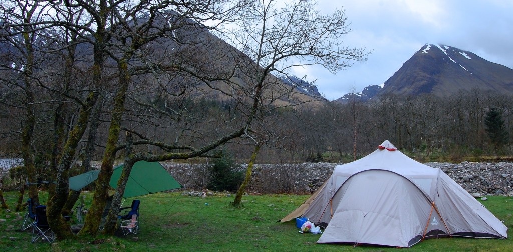 Our camp at Red Squirrel in Glencoe. 